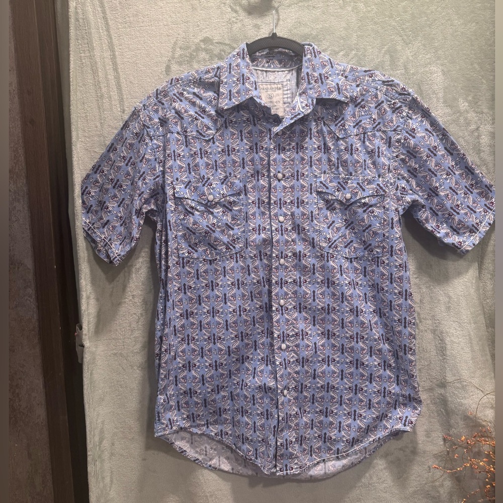 Panhandle Slim Western Diamond Pearl Snap Shirt Men's Small